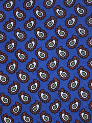 Cravatta celeste 3 Pieghe BARDOT in seta stampata