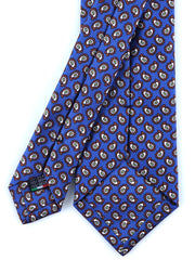 Cravatta celeste 3 Pieghe BARDOT in seta stampata