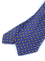 Cravatta celeste 3 Pieghe BARDOT in seta stampata