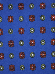 Cravatta celeste 3 Pieghe VALERY in seta stampata