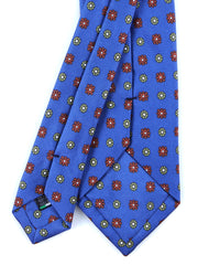 Cravatta celeste 3 Pieghe VALERY in seta stampata