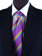 NADIA Purple Jacquard Silk 3 fold Necktie