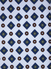 Cravatta bianca 3 Pieghe MARGY in seta stampata