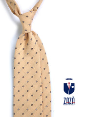 BRIGITTE Yellow Jacquard Silk 3-Fold Tie