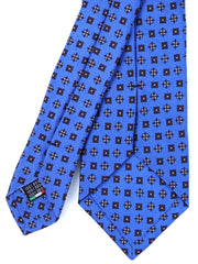 Cravatta blu avion 3 Pieghe PAMELA in seta stampata inglese