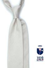 Cravatta 3 Pieghe avorio in seta tessuta FANSTA