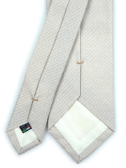 Cravatta 3 Pieghe avorio in seta tessuta FANSTA