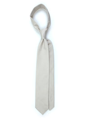 Cravatta 3 Pieghe avorio in seta tessuta FANSTA