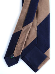 Cravatta 3 Pieghe beige in seta tessuta PAOLA