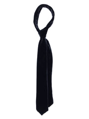 CONRAD Women's 3-fold tie in black silk and viscose velvet