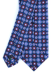 Cravatta 3 Pieghe blu FEMINI in seta madder