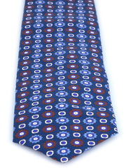 Cravatta 3 Pieghe blu FEMINI in seta madder