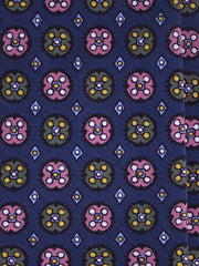 Cravatta blu 3 Pieghe CORLETO in seta madder italiana