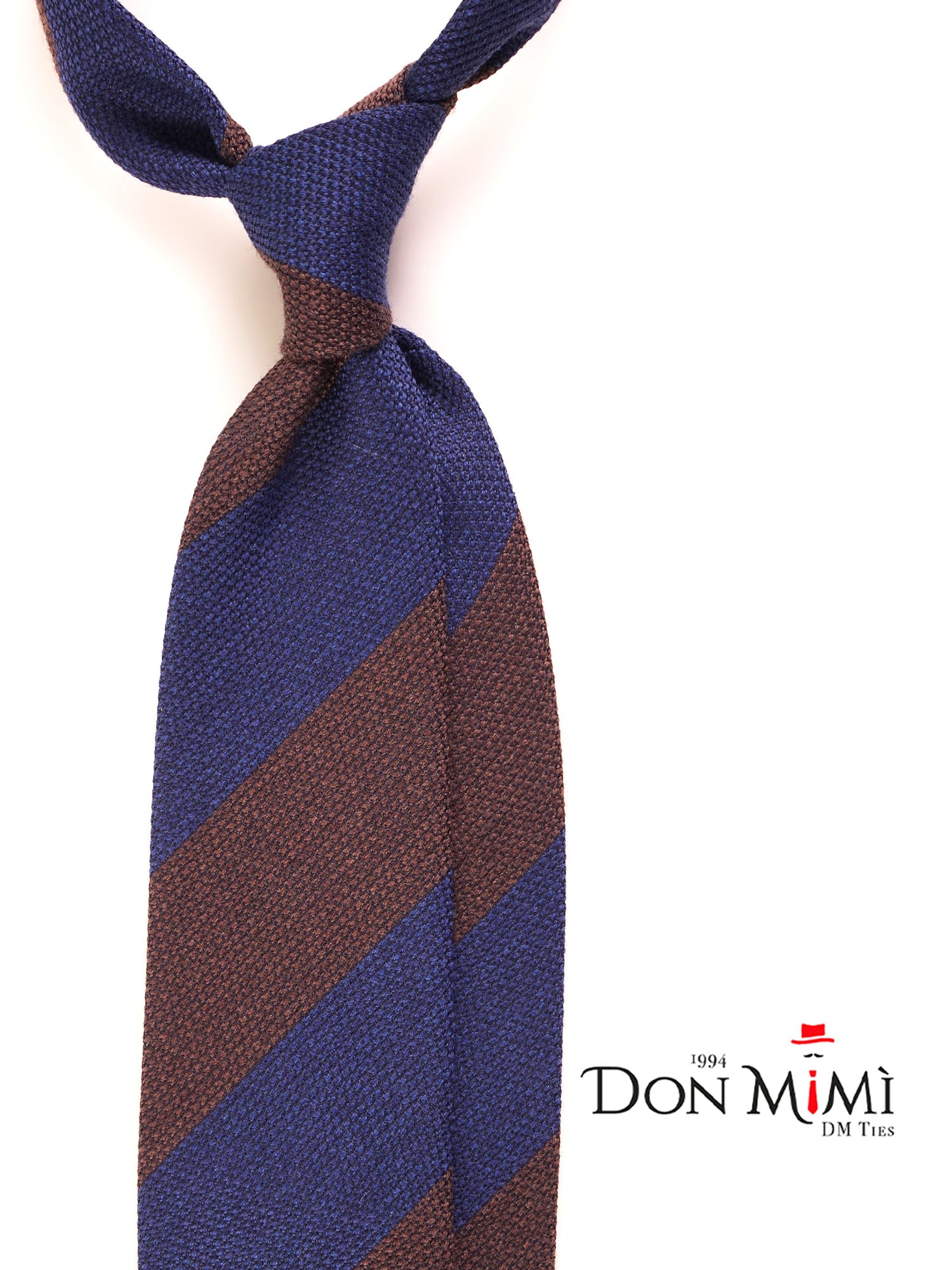 TigerTie Cravatta In Seta Uomo – Strisce Marroni, Arancioni E Nere, Taglio Classico, 150x8 Cm