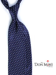 Cravatta blu/grigio 3 Pieghe DEBHORA in seta raso stampata