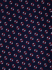 Cravatta blu/rosso 3 Pieghe SHILLA in seta raso stampata