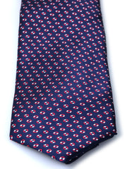 Cravatta blu/rosso 3 Pieghe SHILLA in seta raso stampata