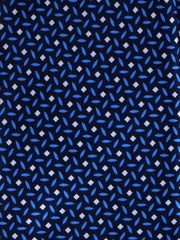 Cravatta blu/celeste 3 Pieghe DEBHORA in seta raso stampata