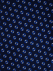 Cravatta blu/celeste 3 Pieghe SHILLA in seta raso stampata