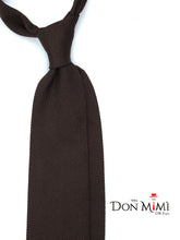 ONICE Brown 3-Fold Silk Gauze Tie with English Thread