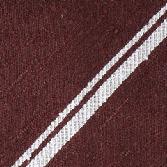 Cravatta 3 pieghe sfoderata marrone BIRTO 100% seta shantung