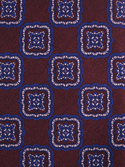 Cravatta marrone MASSY 3 Pieghe in seta lusso stampata