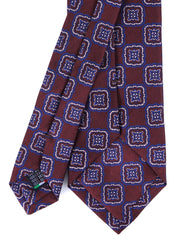 Cravatta marrone MASSY 3 Pieghe in seta lusso stampata