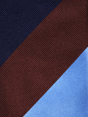 Cravatta 3 Pieghe marrone in seta tessuta DINA