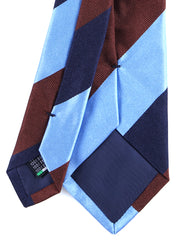 Cravatta 3 Pieghe marrone in seta tessuta DINA