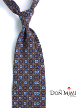 Cravatta marrone 3 Pieghe CORLETO in seta madder italiana