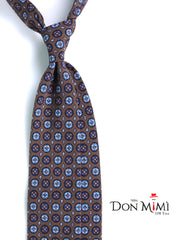 Cravatta marrone 3 Pieghe CORLETO in seta madder italiana