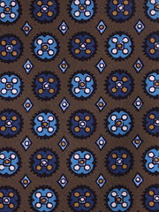 Cravatta marrone 3 Pieghe CORLETO in seta madder italiana