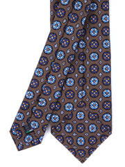 Cravatta marrone 3 Pieghe CORLETO in seta madder italiana