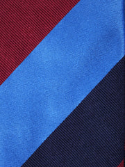 Cravatta 3 Pieghe bordeaux in seta tessuta DINA