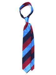 Cravatta 3 Pieghe bordeaux in seta tessuta DINA