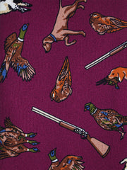 Cravatta bordeaux 3 Pieghe RESERVE in seta stampata inglese