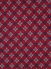 Cravatta bordeaux 3 Pieghe GASPACE in seta stampata inglese