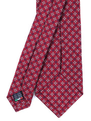 Cravatta bordeaux 3 Pieghe GASPACE in seta stampata inglese