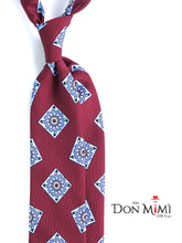 Cravatta bordeaux 3 Pieghe MATERA in seta madder inglese