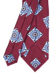 Cravatta bordeaux 3 Pieghe MATERA in seta madder inglese