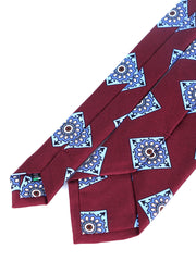 Cravatta bordeaux 3 Pieghe MATERA in seta madder inglese