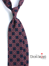 Cravatta grigio scuro MASSY 3 Pieghe in seta lusso stampata