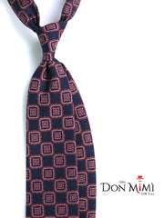 Cravatta grigio scuro MASSY 3 Pieghe in seta lusso stampata