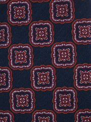 Cravatta grigio scuro MASSY 3 Pieghe in seta lusso stampata