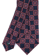 Cravatta grigio scuro MASSY 3 Pieghe in seta lusso stampata