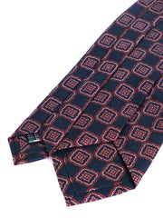 Cravatta grigio scuro MASSY 3 Pieghe in seta lusso stampata