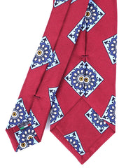 Cravatta rosso scuro 3 Pieghe MATERA in seta madder inglese