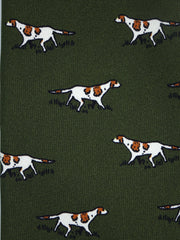 Cravatta verde 3 Pieghe SEGUGIO in seta stampata inglese