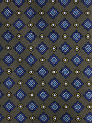 Cravatta verde 3 Pieghe MANTOVA in seta madder italiana