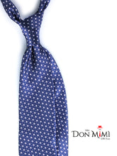 Cravatta grigio 3 Pieghe DEBHORA in seta raso stampata